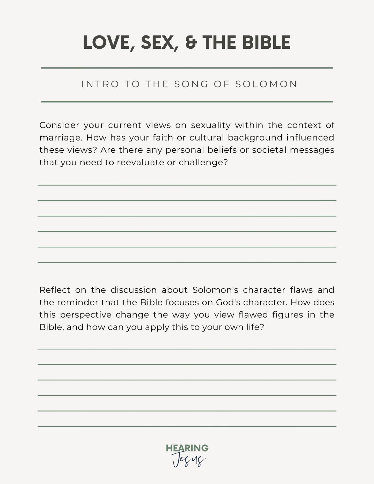 Love, Sex, and the Bible: Song of Solomon Guided Journal