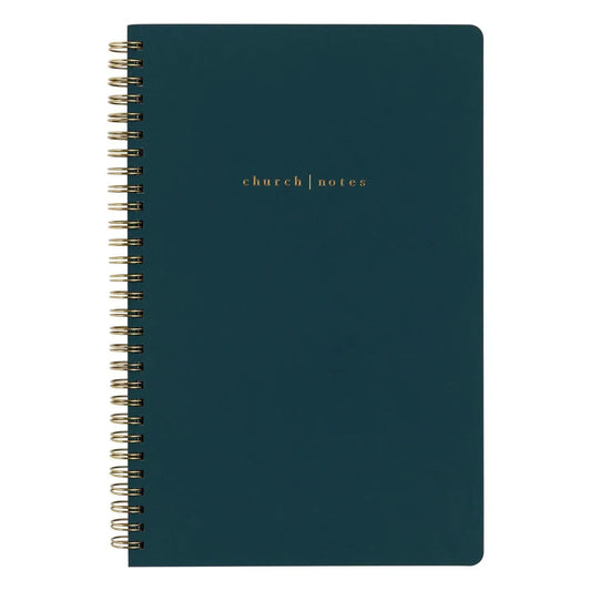 Church Notes Spiral Notebook- Navy