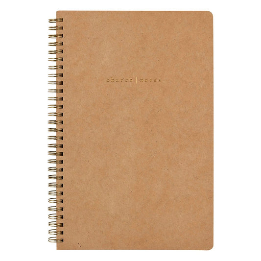 Church Notes Spiral Notebook- Kraft