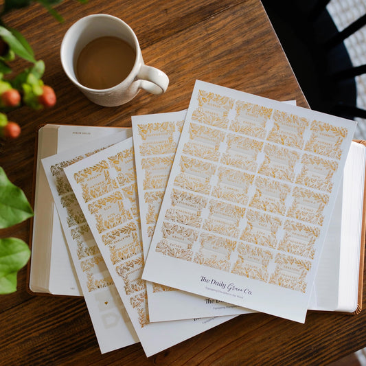 Bible Tabs- Gold Foil and Cream